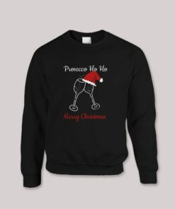 Prosecco Ho Ho Christmas Party Hat Sweatshirt 1