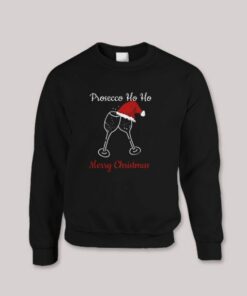 Prosecco Ho Ho Christmas Party Hat Sweatshirt 2