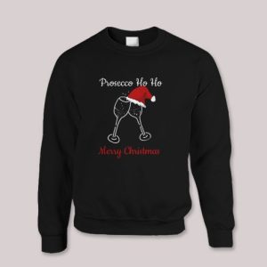 Prosecco Ho Ho Christmas Party Hat Sweatshirt 2