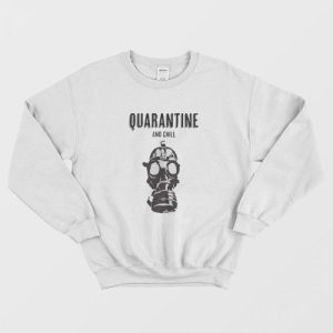 Quarantine and Chill Face Mask Sweatshirt