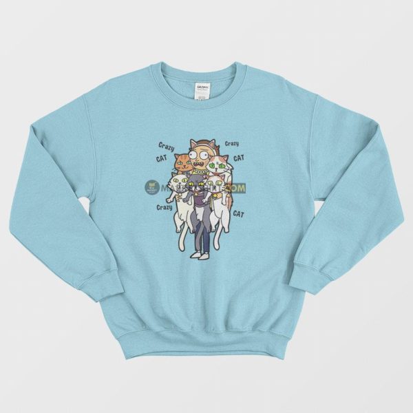 Rick and Morty Crazy Cat Morty Sweatshirt