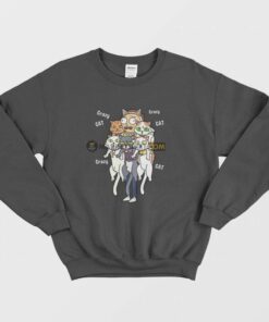 Rick and Morty Crazy Cat Morty Sweatshirt 1 Rick and Morty Crazy Cat Morty Sweatshirt 2