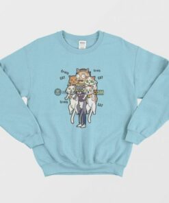 Rick and Morty Crazy Cat Morty Sweatshirt 3 Rick and Morty Crazy Cat Morty Sweatshirt 4
