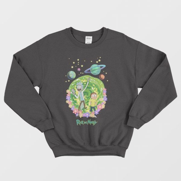 Rick and Morty Portal Planets Sweatshirt