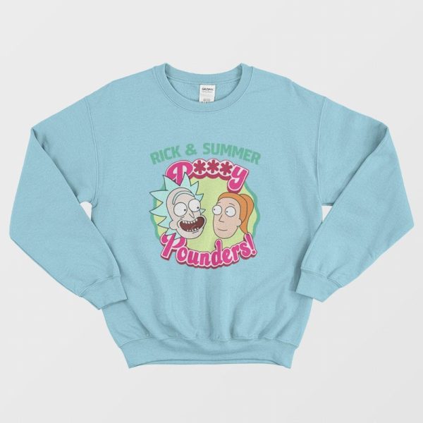 Rick and Summer Pussy Pounders Sweatshirt Rick and Morty