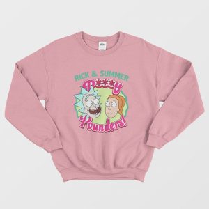 Rick and Summer Pussy Pounders Sweatshirt Rick and Morty 3