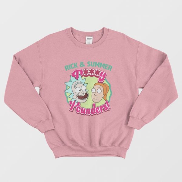 Rick and Summer Pussy Pounders Sweatshirt Rick and Morty