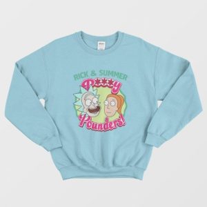 Rick and Summer Pussy Pounders Sweatshirt Rick and Morty 4