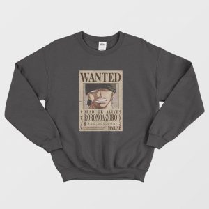 Roronoa Zoro Wanted Poster One Piece Sweatshirt