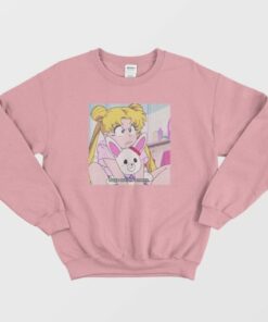 Sailor Moon Boys Are The Enemy 90s Anime Sweatshirt 4