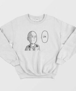 Saitama OK One Punch Man Sweatshirt 2 Saitama OK One Punch Man Sweatshirt 3