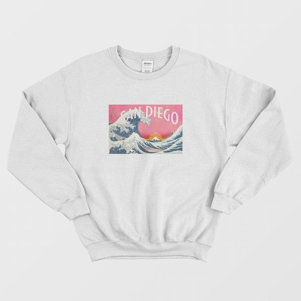 San Diego Wave Japan Wave Crossover Sweatshirt Funny