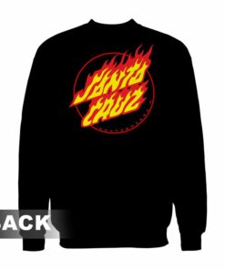 Santa Cruz Flaming Dot Black Sweatshirt 1 Santa Cruz Flaming Dot Black Sweatshirt 2