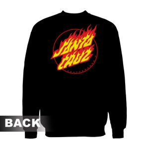 Santa Cruz Flaming Dot Black Sweatshirt