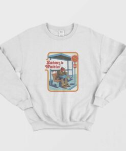 Satan is Waitin Bus Vintage Sweatshirt 1