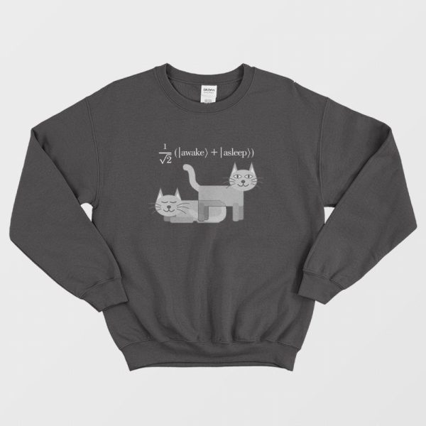 Schrodinger’s Cat Awake Asleep Sweatshirt