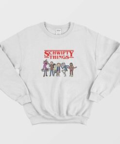 Schwifty Things Stranger Things Rick And Morty Parody Sweatshirt 1