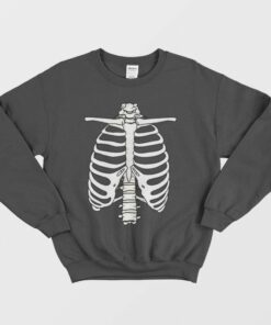 Skeleton Rib Cage Sweatshirt Halloween 1