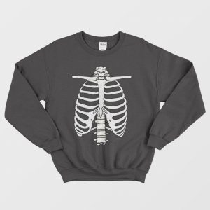 Skeleton Rib Cage Sweatshirt Halloween