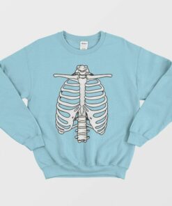 Skeleton Rib Cage Sweatshirt Halloween 2