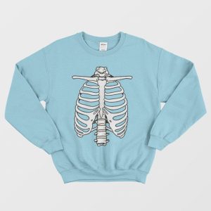 Skeleton Rib Cage Sweatshirt Halloween 2