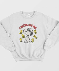 Snoopy Peanuts Chicks Dig Me Sweatshirt 2