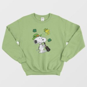 Snoopy and Woodstock St Patricks Day Sweatshirt 4