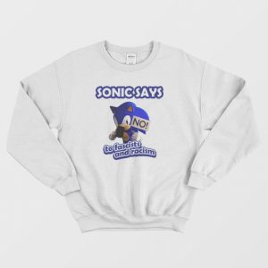 Sonic Says No To Fascists and Racism Sweatshirt