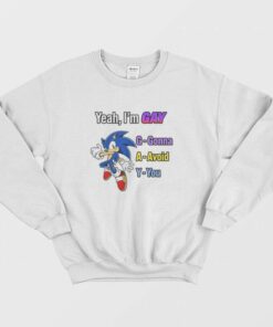 Sonic Yeah I'm Gay Gonna Avoid You Sweatshirt 1 Sonic Yeah Im Gay Gonna Avoid You Sweatshirt 2