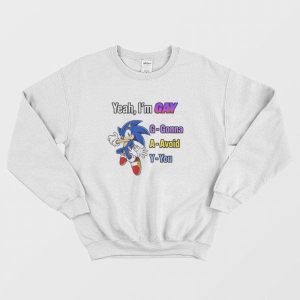 Sonic Yeah I’m Gay Gonna Avoid You Sweatshirt