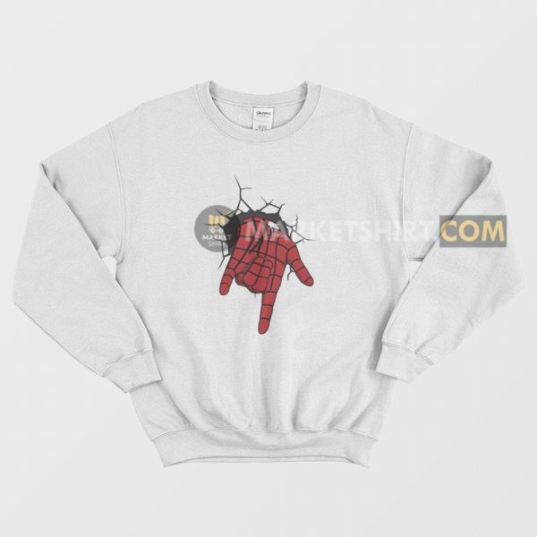 Spiderman Love You I Love You Sign Language Sweatshirt