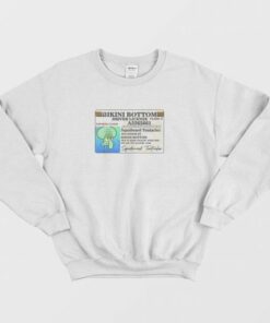 Squidward Bikini Bottom Driver License Sweatshirt 2 Squidward Bikini Bottom Driver License Sweatshirt 3