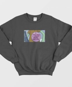 Squidward I Really Wish I Werent Here Right Now Button Sweatshirt 1