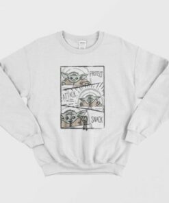 Star Wars Mandalorian Baby Yoda The Child Protect Attack Snack Sweatshirt 2