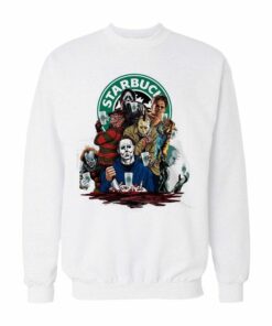 Starbucks Coffee Horror Film Characters Sweatshirt 1