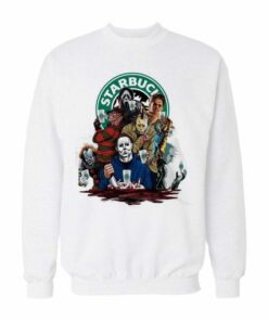Starbucks Coffee Horror Film Characters Sweatshirt 2