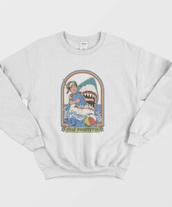 Stay Positive Shark Attack Sweatshirt 1 Stay Positive Shark Attack Sweatshirt 2