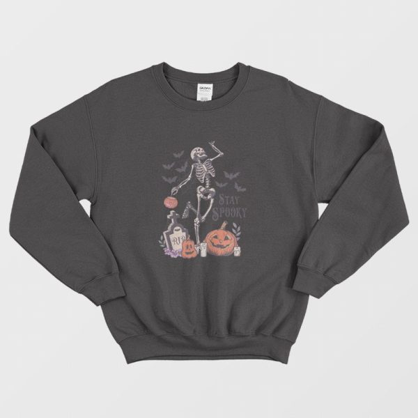 Stay Spooky Halloween Skeleton Sweatshirt