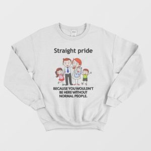 Straight Pride Because You Wouldnt Be Here Without Normal People Sweatshirt 3