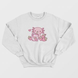 Strawberry Milk Axolotl Sweatshirt