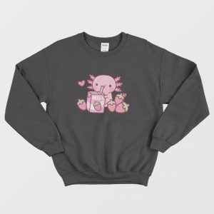 Strawberry Milk Axolotl Sweatshirt 3