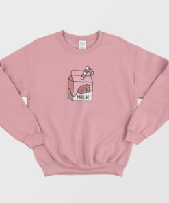 Strawberry Milk Cute Sweatshirt 1 Strawberry Milk Cute Sweatshirt 2