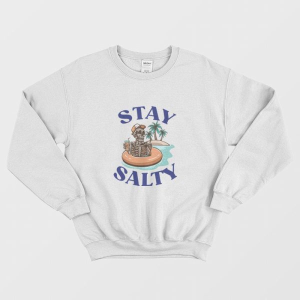 Summer Vacation Skeleton Stay Salty Sweatshirt