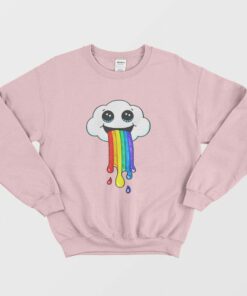 Super Cute Cloud Puking A Rainbow Sweatshirt 3