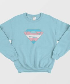 Superman Logo Trans Rights Are Human Rights Sweatshirt 1