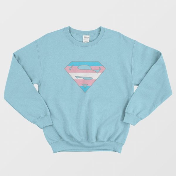 Superman Logo Trans Rights Are Human Rights Sweatshirt