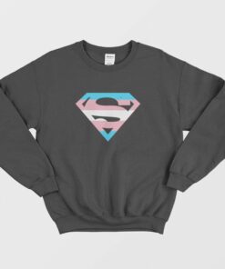 Superman Logo Trans Rights Are Human Rights Sweatshirt 2