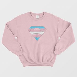 Superman Logo Trans Rights Are Human Rights Sweatshirt 3