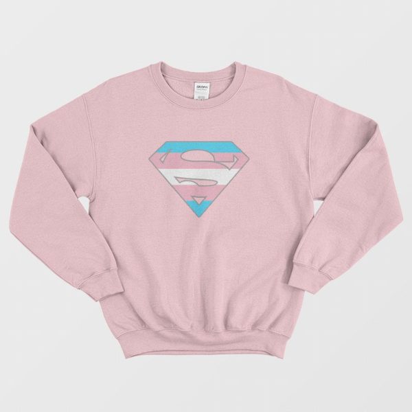 Superman Logo Trans Rights Are Human Rights Sweatshirt