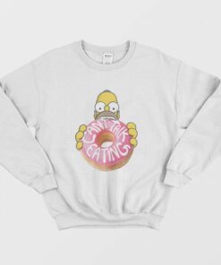 The Simpsons Homer Cant Talk Eating Sweatshirt 1